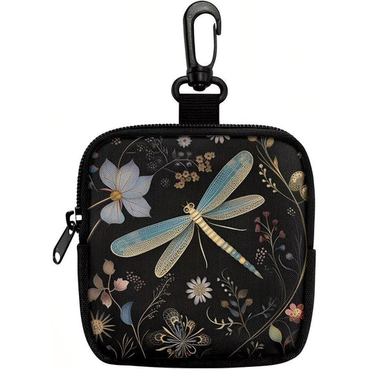 Dhgate Vintage Dragonfly And Floral Hanging Zero Wallet Detachable Clip On Pouch For Earphones Keys And Daily Essentials