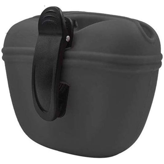RoyalCare Silicone Dog Treat Pouch Small Portable Pet Training Bag For Leash With Automatic Magnetic Closure And Secure Waist Clip Hands Free Design