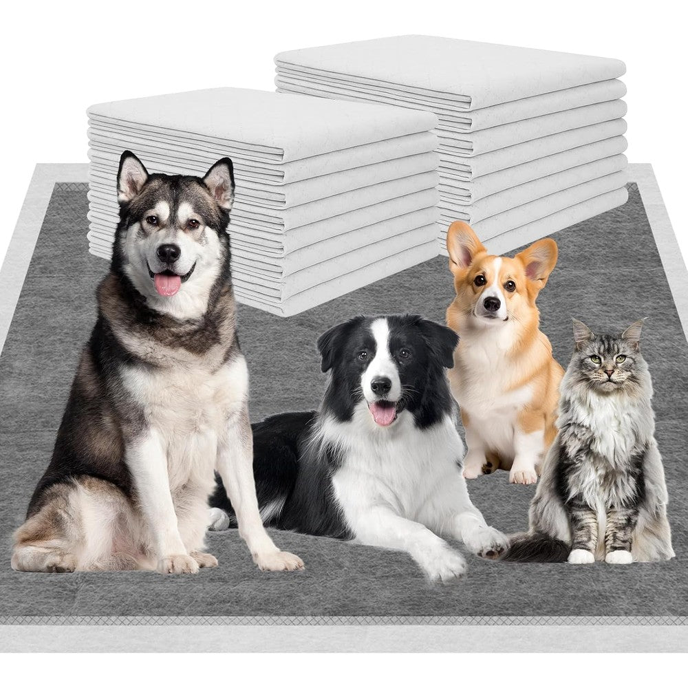 Supronlove Charcoal Puppy Pads Ultra Large Carbon Pee Pads For Dogs 6 Layer Absorbent Training Pads 36 Inches By 51 Inches 40 Count