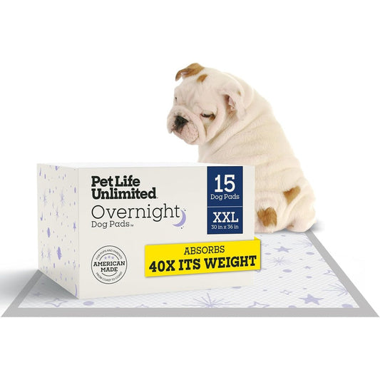Pet Life Unlimited Overnight Extra Extra Large Puppy Pads For Dogs 30 Inches By 36 Inches 15 Count Leak Proof Super Absorbent Potty Training Pads W...