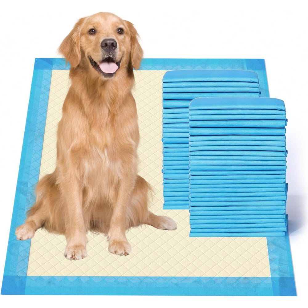 Gardner Pet Ultra Absorbent Thicker Dog Pee Pads Extra Large 28 By 34 Inches Leak Proof Odor Control Blue Puppy Training Pads 30 Count