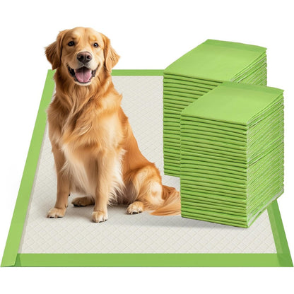 Gardner Pet Training Dog Pee Pads Extra Large 28x34 Inches ECO Green Disposable Puppy Super Absorbent Leak Proof Pads 30 Count