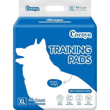 COCOYO Best Value Puppy Training Pads Extra Large Super Absorbent Five Layer Leak Proof Pet Pee Pads 40 Count