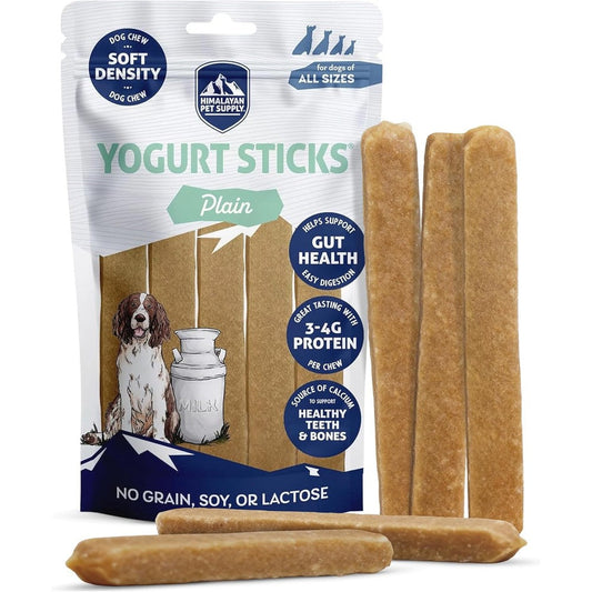 Himalayan Dog Chew Yogurt Sticks Plain Flavored Dog Treats With Prebiotics Probiotics And Protein Digestive Support Lactose And Gluten Free 5 Count