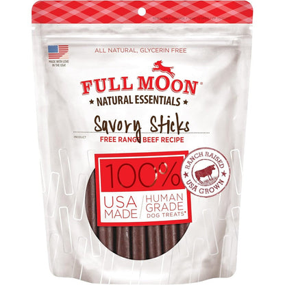 Full Moon All Natural Human Grade Dog Treats Essential Beef Savory Sticks Grain Free 22 Ounce