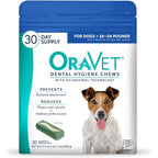 OraVet Dental Chews For Small Dogs Ten To Twenty Four Pounds Blue Pouch Thirty Count