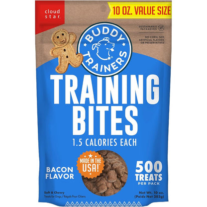Cloud Star Buddy Biscuits Trainers Training Bites Soft And Chewy Dog Treats Bacon Flavor 10 Ounce Pouch