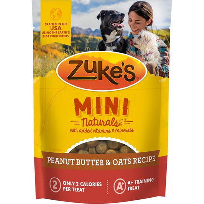 Zuke's Mini Naturals Dog Training Treats Premium Fresh Peanut Butter And Oats Formula Healthy Soft Chewy Rewards 16 Ounce