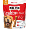 Milk-Bone Brushing Chews Original Chicken Flavor Daily Dental Dog Treats For Large Dogs 33.7 Ounce Bag 25 Count