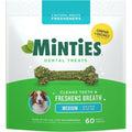 Minties Dental Chews For Dogs Veterinarian Recommended Mint Flavored Oral Health Dog Treats For Medium Dogs Sixty Count