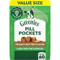 Greenies Pill Pockets For Dogs Large Size Capsule Medication Dog Treat Pouch Real Peanut Butter Flavor Fifteen Point Eight Ounce Pouch