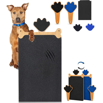 FL Falatier Dog Scratch Board Large Scratching Pad Multi Functional Trimming Tool For Stress Free Pet Nail Grooming With Handheld File