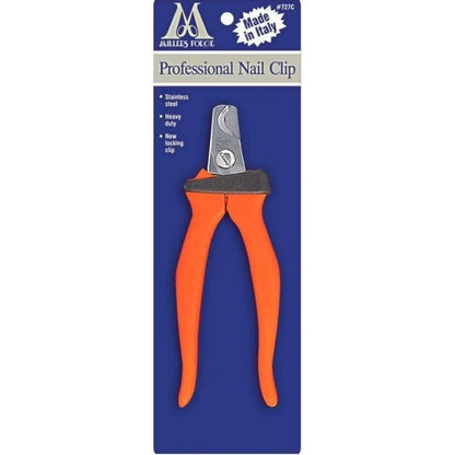 Millers Forge Professional Dog Nail Clipper With Orange Handle Stainless Steel Heavy Duty Tool