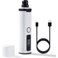 Dukuueie Dog Nail Grinder 3-Speed Electric Pet Nail Trimmer With LED Lights And Rechargeable Battery For Small Medium And Large Dogs White