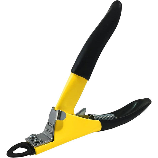 Resco Deluxe Dog Nail Clippers For Large Dogs Professional USA Made Guillotine Pet Nail Trimmer Heavy Duty Steel Yellow