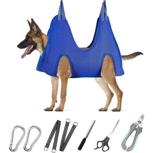 Ateson Pet Grooming Hammock For Extra Large Dogs With Nail Clippers Trimmers And Grooming Scissors XL Size