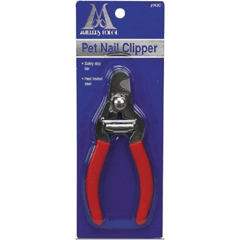 Millers Forge Steel Pet Nail Clipper 743C With Safety Stop Bar For Small And Medium Dogs Professional Grade Stainless Steel Trimmer