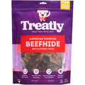 Treatly American Sourced Beefhide Chips Dog Chew Treats Beef Flavor Thick Long Lasting Rawhide For All Breeds 22 Ounce Pack