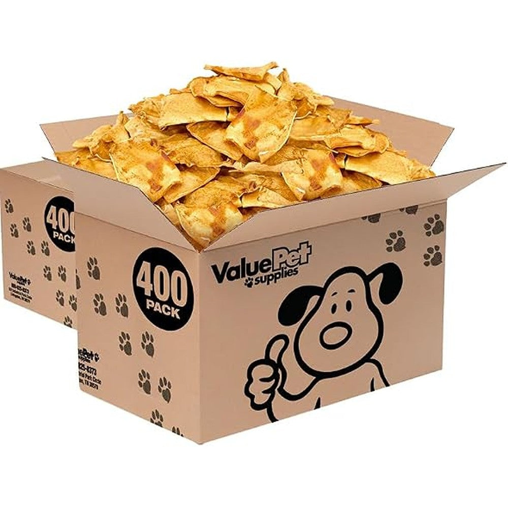 ValueBull USA Rawhide Chips Chicken Infused 800 Count Wholesale Pack Natural Beef Hide Long Lasting Chemical Free Dog Chews