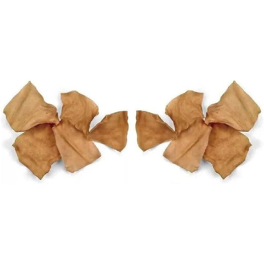 MPP Dogs Chew Treat Peanut Butter Flavored Natural Rawhide Chips For Dental Health Premium Thick Cut Beef Hide Bulk Packs 10 Premium Chips