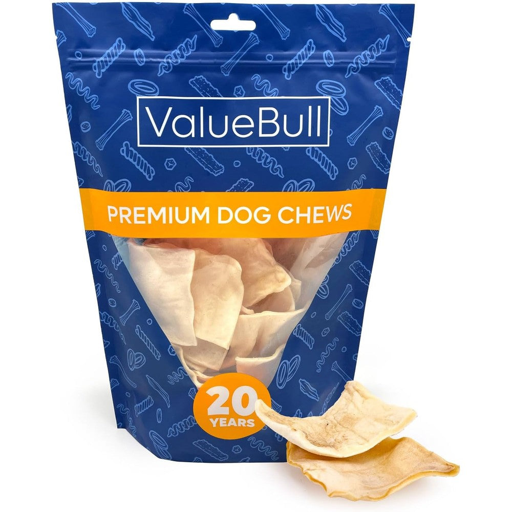 ValueBull USA Rawhide Chips Natural Beef Flavor Long Lasting Dog Chews 25 Count