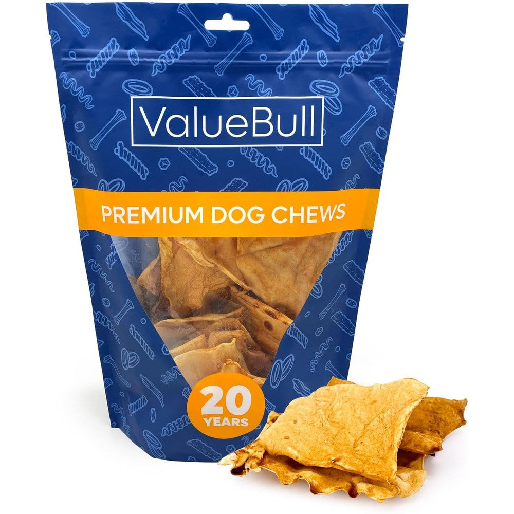 ValueBull USA Rawhide Chips Chicken Infused Dog Chews Natural Beef Hide Dental Treats 25 Count