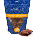 ValueBull USA Rawhide Chips Natural Beef Flavor Single Ingredient Dog Chews Premium Full Grain American Beef Hide 25 Count