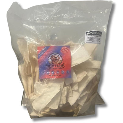 ValueBull Natural Rawhide Chips Premium Cut Dog Chews From Grass Fed Cattle Five Pound Value Pack
