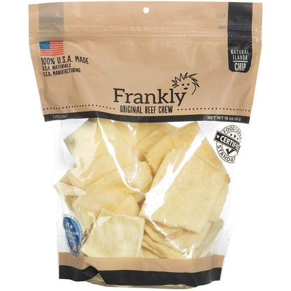 Frankly Pet Natural Beef Chips For Dogs Premium All Natural Collagen And Beefhide Long Lasting Dental Chew Treats One Pound Bag