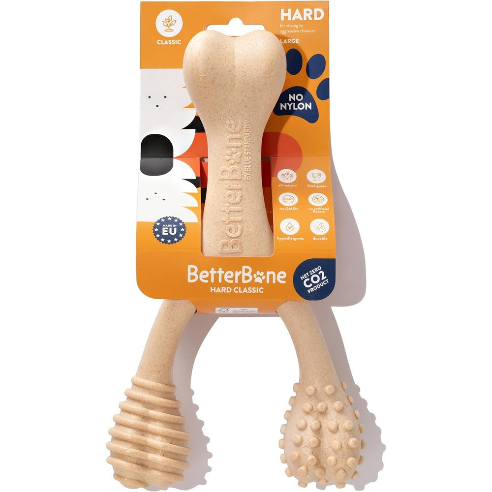 BetterBone Hard Density Sustainable All Natural Nylon Free Dog Chew Toy For Aggressive Chewers Large Breed