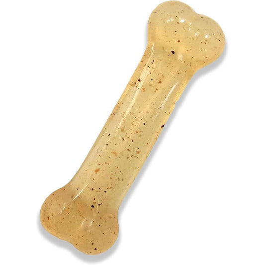 Nylabone Original Bone Flexi Chew Dog Toy Flexible Gumabone for Gentle and Moderate Chewers Chicken Flavor Small Size 1 Count