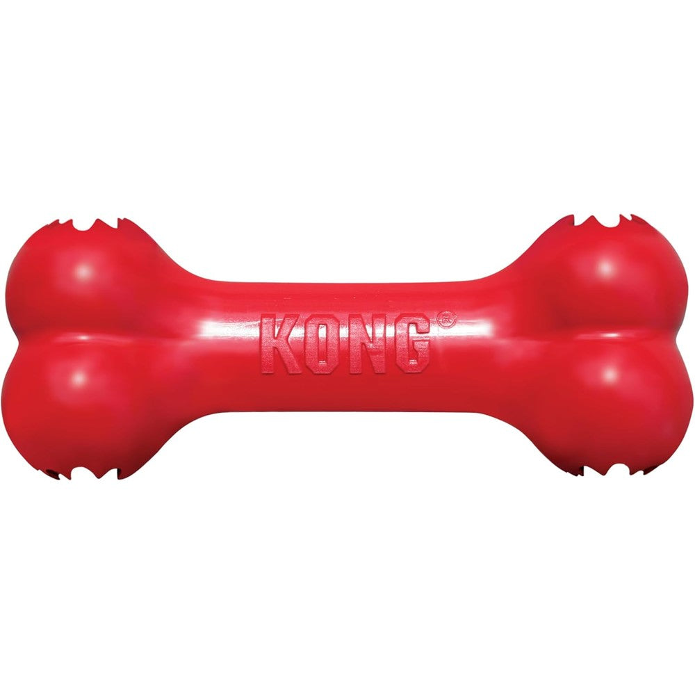 KONG Goodie Bone Durable Natural Rubber Chew Toy And Interactive Treat Dispenser For Medium Dogs Red