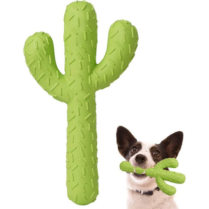 MewaJump Cactus Dog Chew Toy Durable Rubber Interactive Toy For Aggressive Chewers Dental Cleaning And Training For Medium And Large Dogs