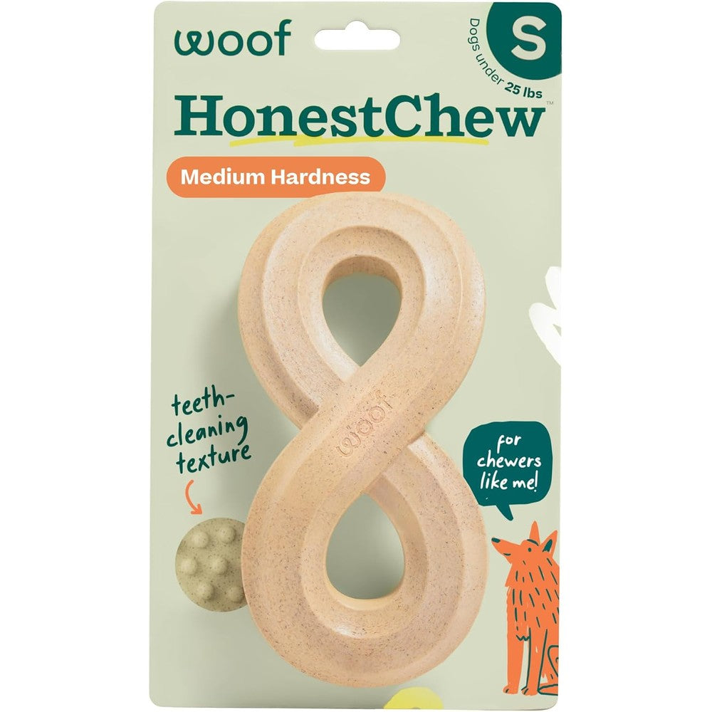 Woof HonestChew Dog Toy Infinity Durable Plant Based Chew For Small Dogs Splinter Resistant And Safe Alternative To Rawhide Bone