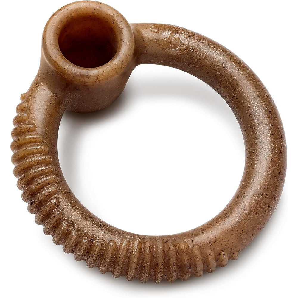 Benebone Ring Durable Dog Chew Toy For Aggressive Chewers Real Bacon Flavor Medium Size USA Made