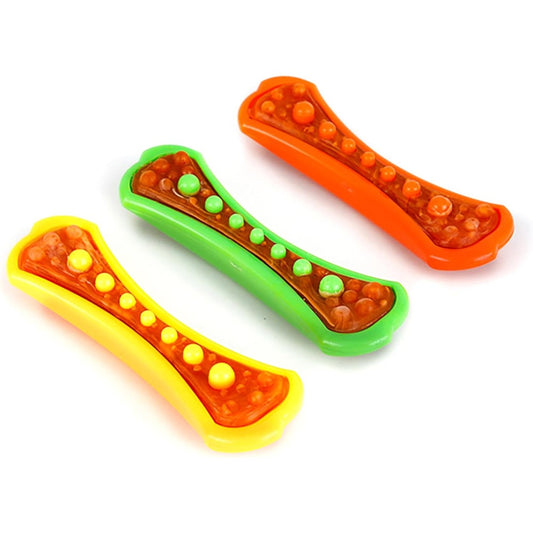 Hartz Chew 'n Clean Dental Duo Dog Treat And Chew Toy, Medium, 3 Pack, Bacon Flavored Nylon Toy For Mild To Moderate Chewers