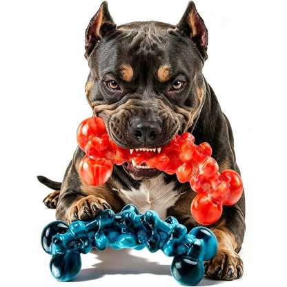 Wowbala 2 Pack Large Dog Chew Toys For Aggressive Chewers Heavy Duty Nylon Indestructible Teeth Cleaning Bone Toys For Medium And Large Breed Dogs