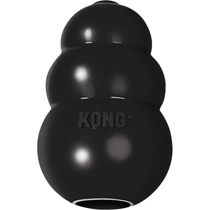 KONG Extreme Dog Toy For Power Chewers Ultra Durable Natural Rubber Interactive Fetch And Treat Dispensing Toy Black Variant Large Size