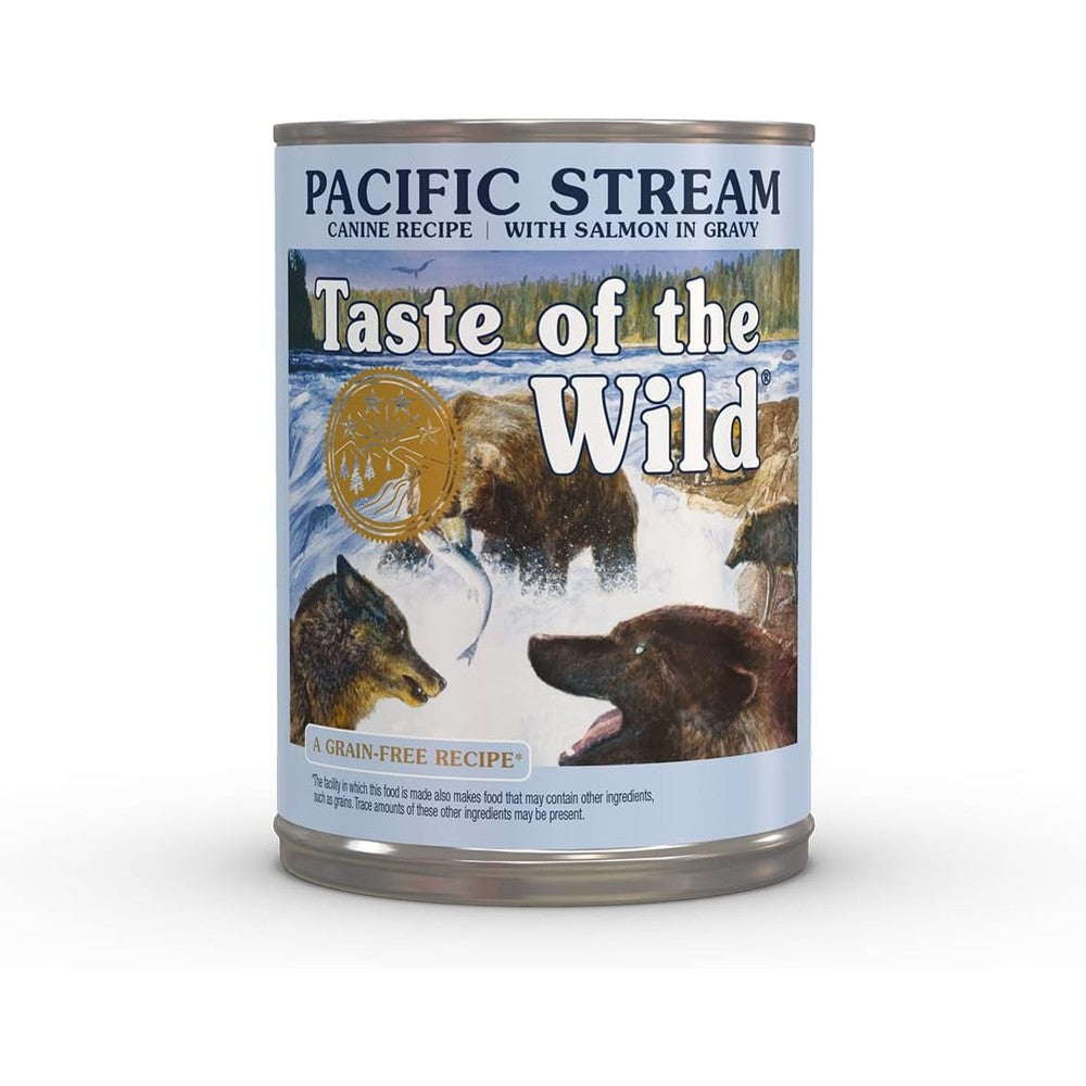 Taste Of The Wild Pacific Stream Canine Recipe With Salmon In Gravy Canned Dog Food Thirteen Point Two Ounce Case Of Twelve