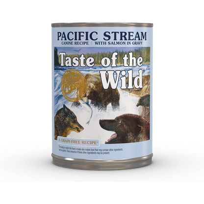 Taste Of The Wild Pacific Stream Canine Recipe With Salmon In Gravy Canned Dog Food Thirteen Point Two Ounce Case Of Twelve