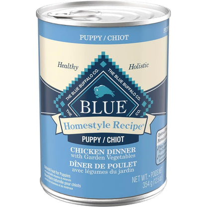 Blue Buffalo Homestyle Recipe Chicken Dinner With Garden Vegetables PatÃ© Natural Puppy Wet Dog Food Twelve point Five Ounce Twelve Count