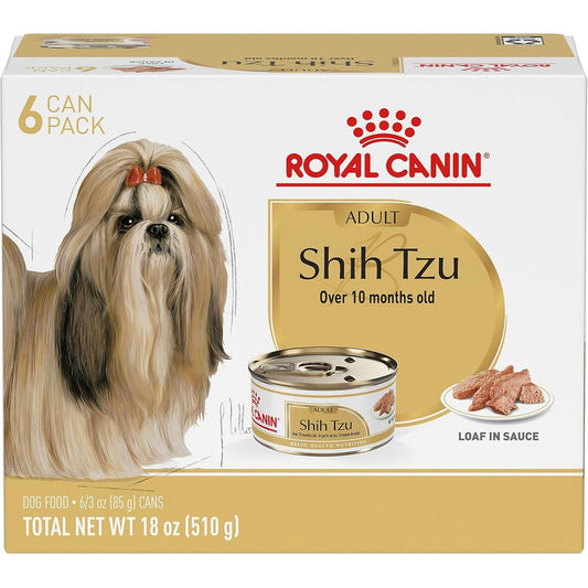 Royal Canin Breed Health Nutrition Shih Tzu Adult Loaf In Sauce Wet Dog Food Three Ounce Pack Of Six