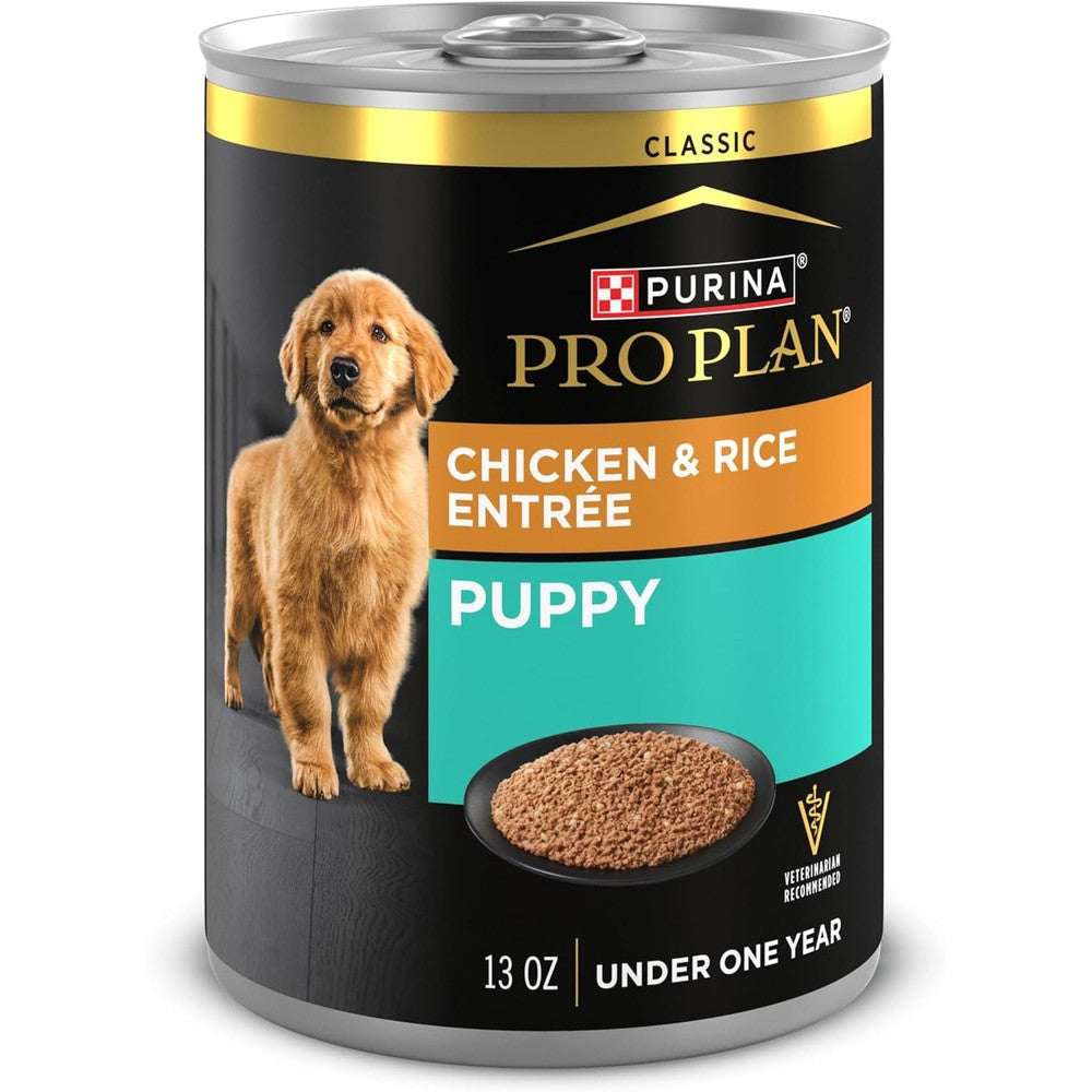Purina Pro Plan Development High Protein Wet Puppy Food Classic Chicken And Rice Entree Pate Pack Of 12 13 Ounce Cans