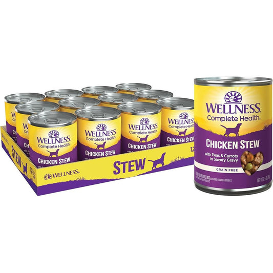 Wellness Complete Health Grain Free Chicken Stew Natural Wet Dog Food Pack Of Twelve Twelve Point Five Ounce Cans