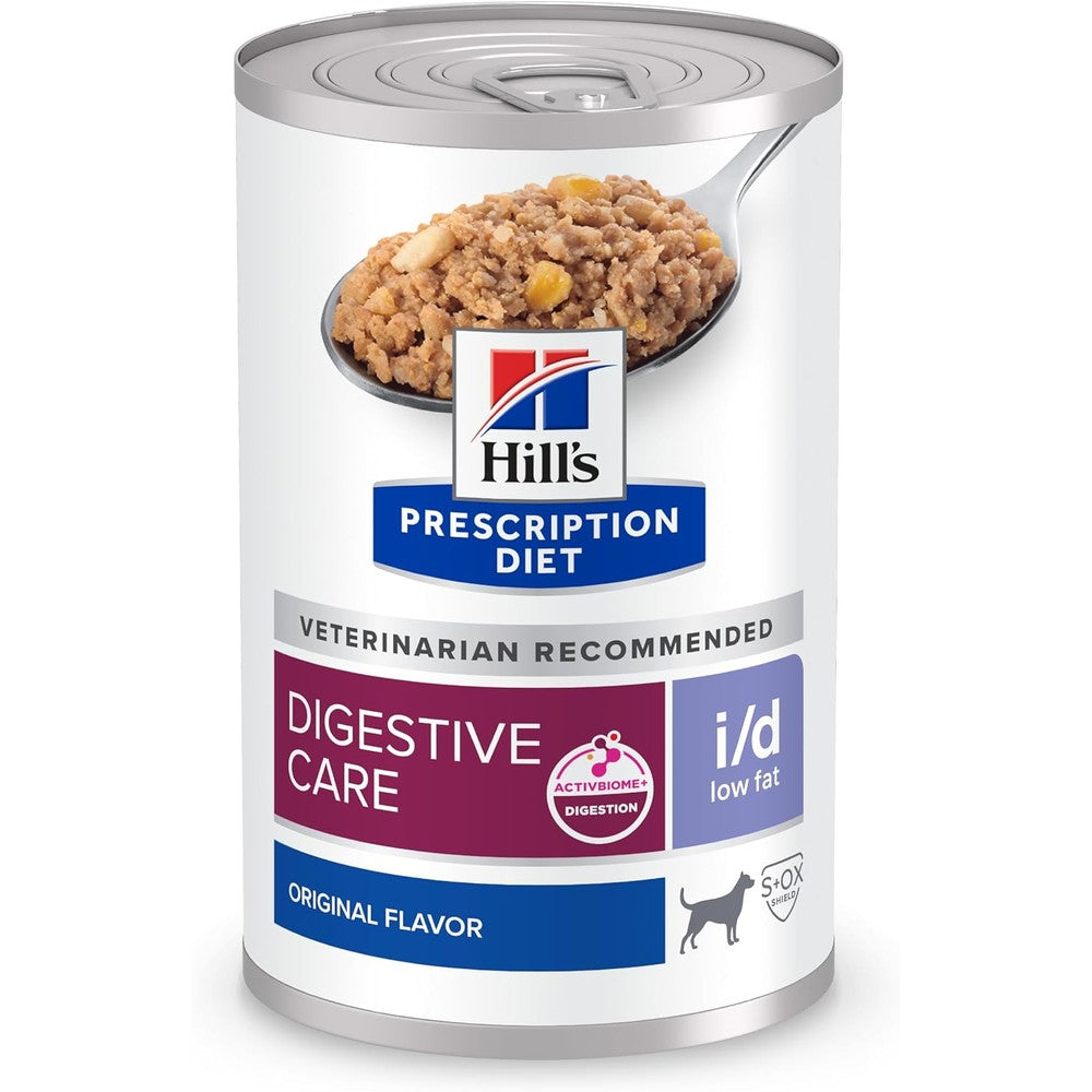 Hill's Prescription Diet i/d Low Fat Digestive Care Gastrointestinal Health Wet Dog Food Chicken Flavor Thirteen Ounce Cans Pack Of Twelve