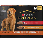 Purina Pro Plan Complete Essentials Adult Wet Dog Food High Protein Beef And Chicken Rice Entree Variety Pack Twelve Cans Thirteen Ounces Each