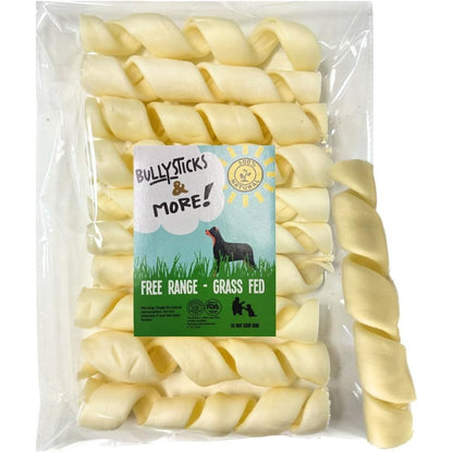 Bullysticks & More 6 Inch Beef Cheek Springs For Dogs 10 Count Long Lasting All Natural Collagen No Hide Dog Chews Sourced From Grass Fed Beef
