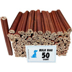 Amazing Dog Treats 6 Inch Collagen Sticks Bulk Pack 50 Count Grain Free High Protein No Hide Dog Bones Natural Beef Chews For All Life Stages