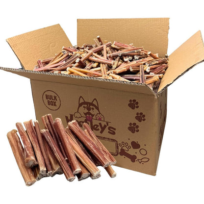 Woofley's 4-5 Inch Bulk Bully Sticks For Dogs Long Lasting All Natural Beef Pizzle Chew Treats 50 Count