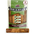 Redbarn Natural Dur-A-Bulls Dog Chew Treats Hickory BBQ Flavor Rawhide Free Long Lasting Highly Digestible Medium Sticks Five Count Pack